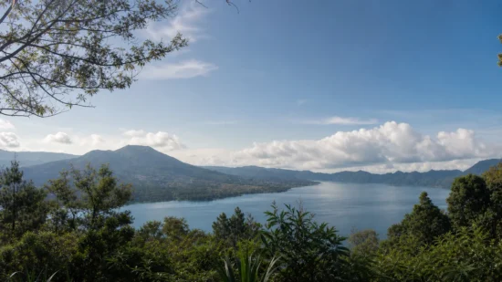 Mount Batur and Lake Batur in Kintamani